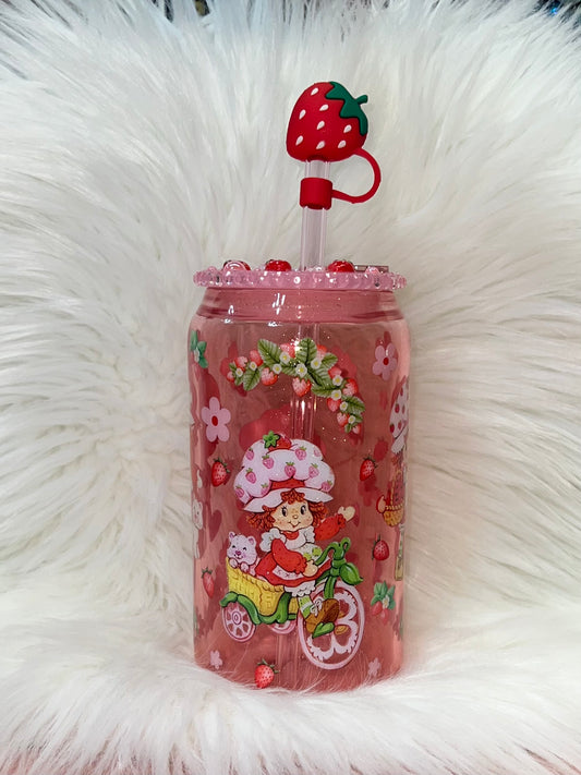 Strawberry Shortcake Glass Cup