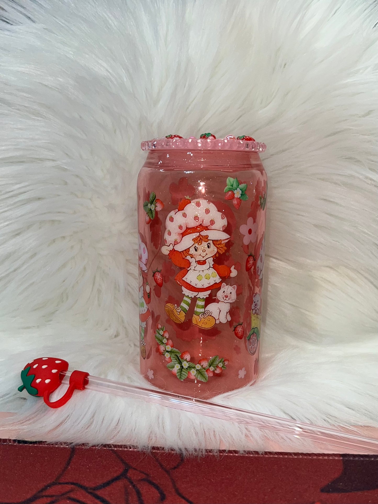 Strawberry Shortcake Glass Cup